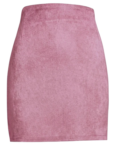 FALDA GRETA GAMUZA PALO ROSA