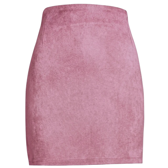 FALDA GRETA GAMUZA PALO ROSA