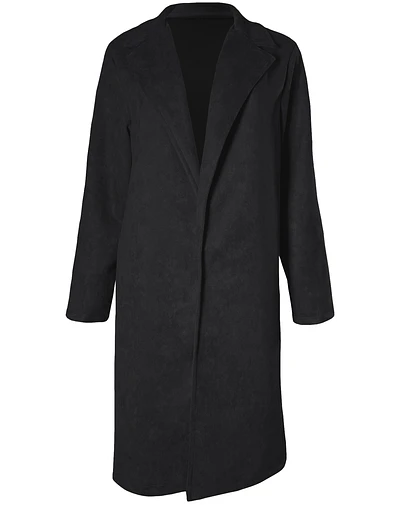 ABRIGO MOIRA GAMUZA NEGRO 