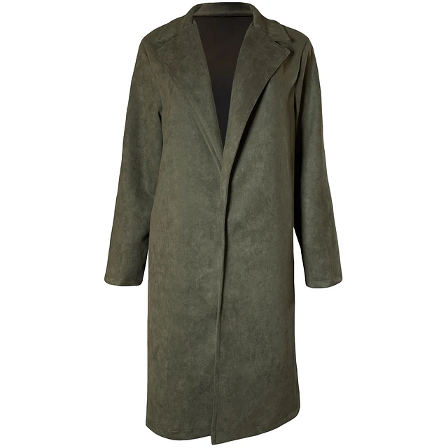 ABRIGO MOIRA GAMUZA VERDE MUSGO 