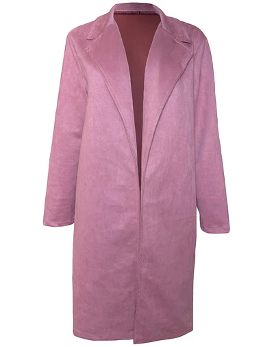 ABRIGO MOIRA GAMUZA PALO ROSA 