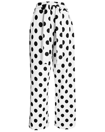 PANTALÓN EUGENIA POLKA DOTS WHITE 