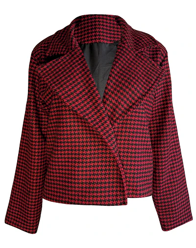 CHAQUETA ISADORA PAÑO PIED DE POULE RED 