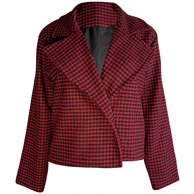 CHAQUETA ISADORA PAÑO PIED DE POULE RED 