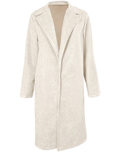 ABRIGO MOIRA GAMUZA MARFIL 