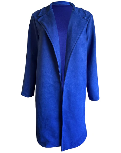 ABRIGO MOIRA GAMUZA AZUL 