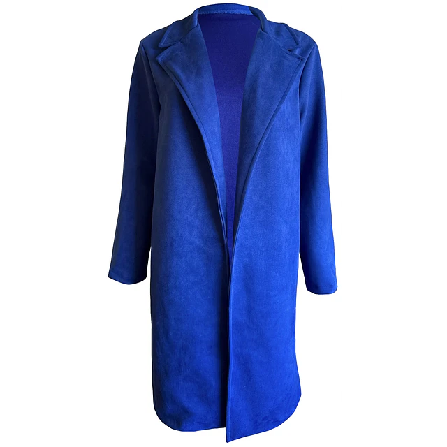 ABRIGO MOIRA GAMUZA AZUL 