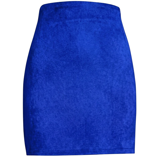 FALDA GRETA GAMUZA AZUL 