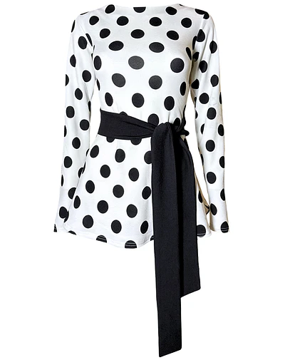 TOP BEATRIZ POLKA DOTS WHITE 