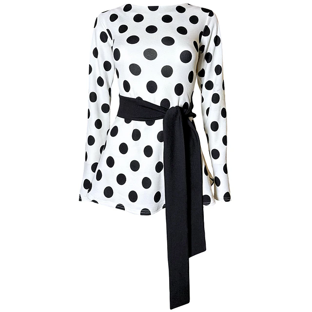 TOP BEATRIZ POLKA DOTS WHITE 