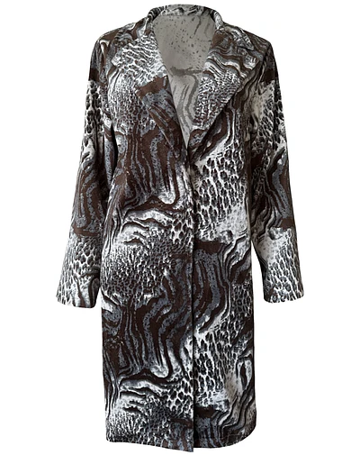 ABRIGO MOIRA GAMUZA ANIMAL PRINT 