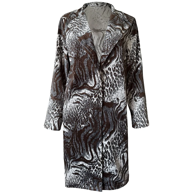 ABRIGO MOIRA GAMUZA ANIMAL PRINT 