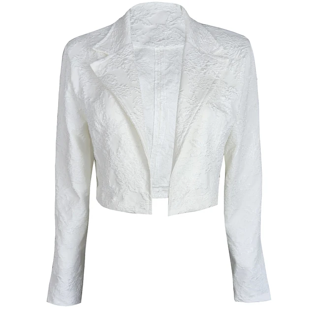 BLAZER JORDANIA BROCATO WHITE FLOWERS