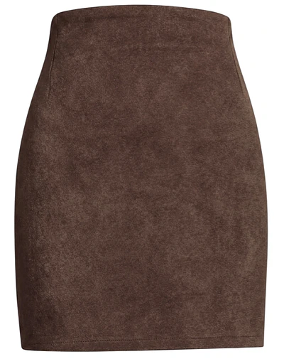 FALDA GRETA GAMUZA CAFÉ 