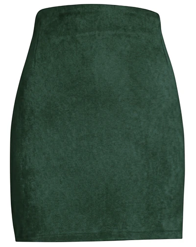 FALDA GRETA GAMUZA VERDE 