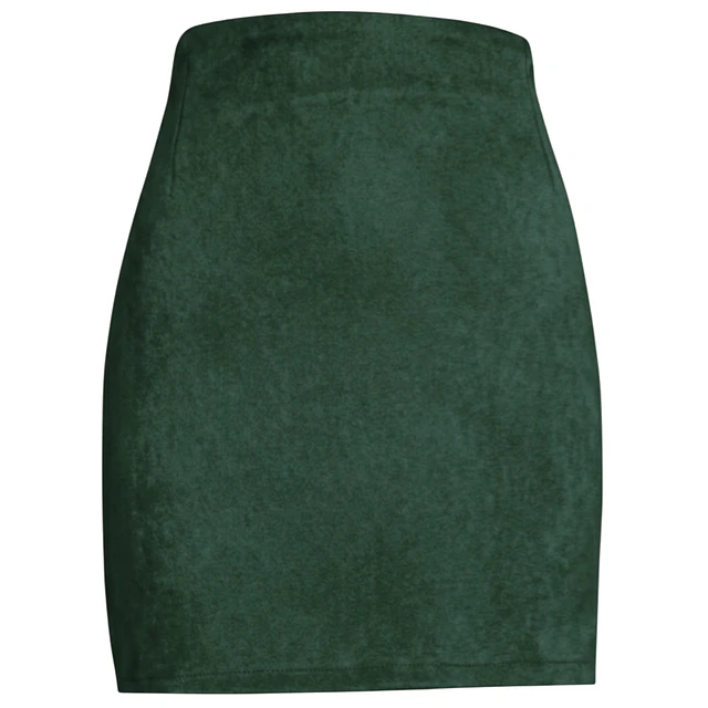 FALDA GRETA GAMUZA VERDE 