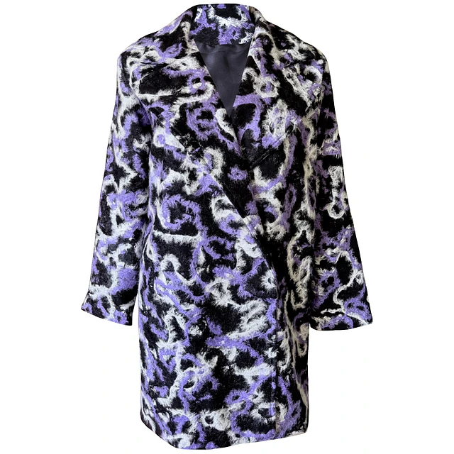 CHAQUETÓN KATARINA PAÑO NEBULOSA LILA 