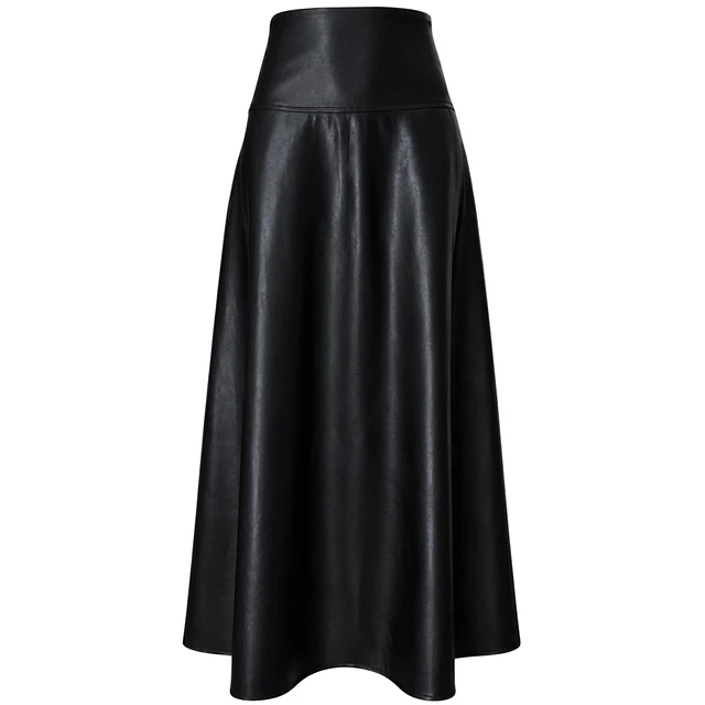 FALDA ROMA CUERINA NEGRO 