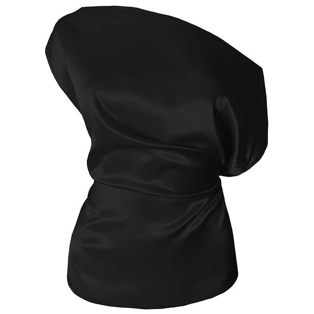 TOP LORETO SATIN NEGRO 