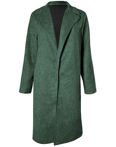 ABRIGO MOIRA GAMUZA VERDE 