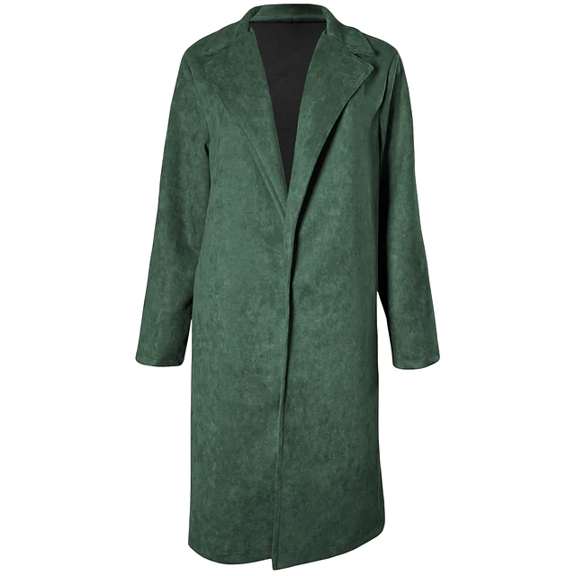 ABRIGO MOIRA GAMUZA VERDE 