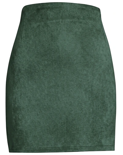 FALDA GRETA GAMUZA VERDE 
