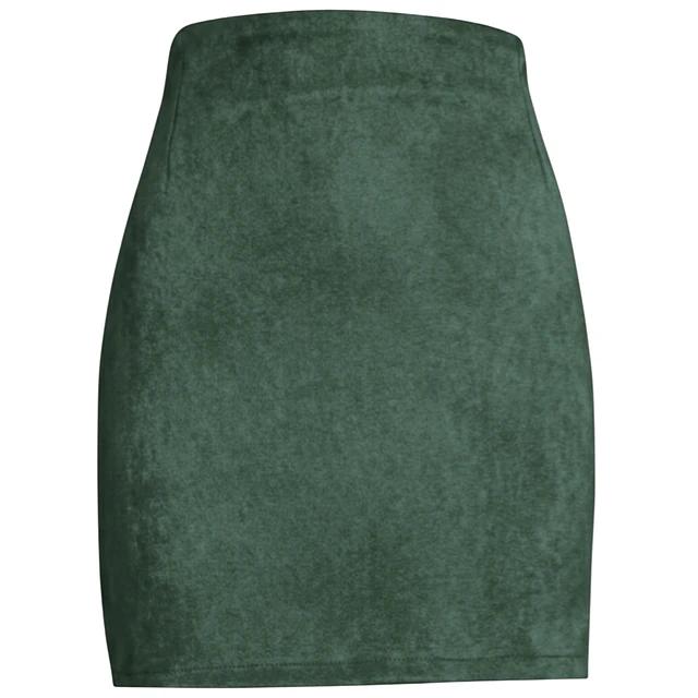FALDA GRETA GAMUZA VERDE 