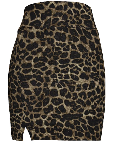 MINI FALDA EMILIA LEOPARD BROWN 