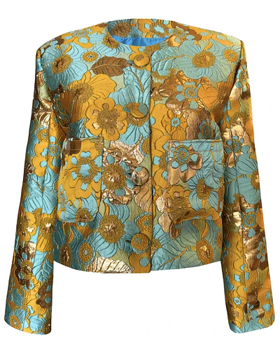 CHAQUETA SIMONETTA BROCATO FIORENZA YELLOW 