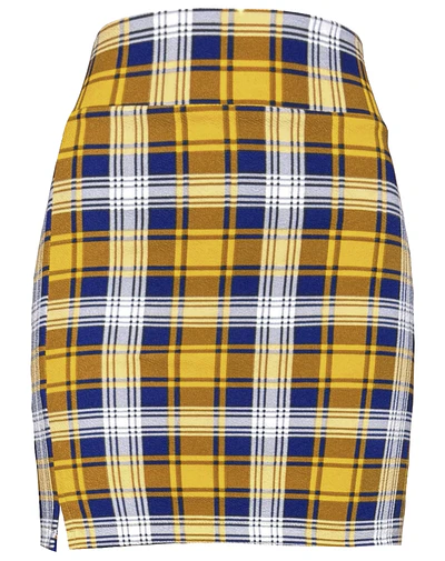 FALDA EMILIA TARTAN YELLOW 