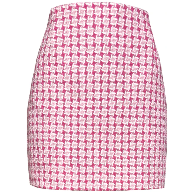 FALDA MELANIA PAÑO GEOMETRIC PINK 