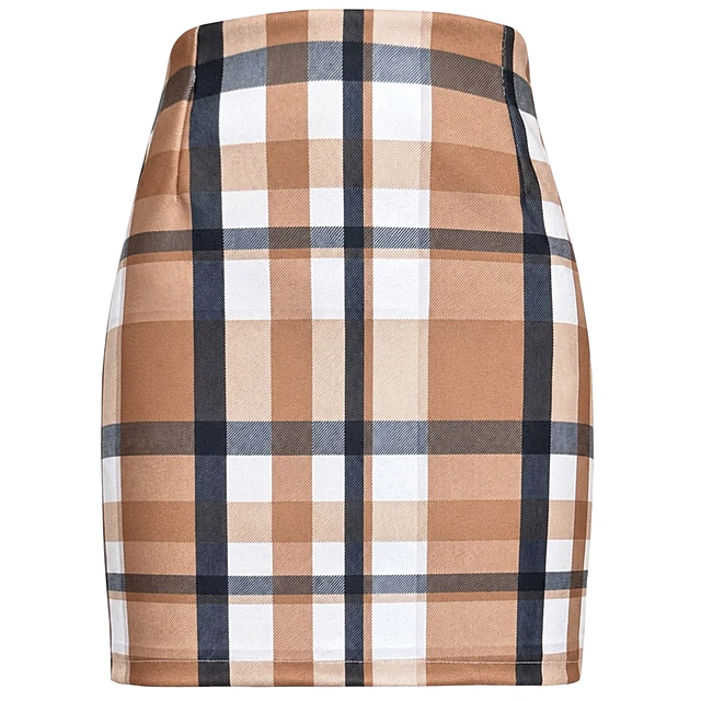 FALDA GRETA BRITANIA TARTAN CAMEL 