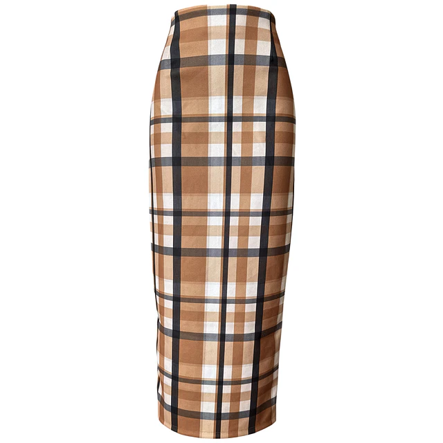 FALDA KATHERINE BRITANIA TARTAN CAMEL