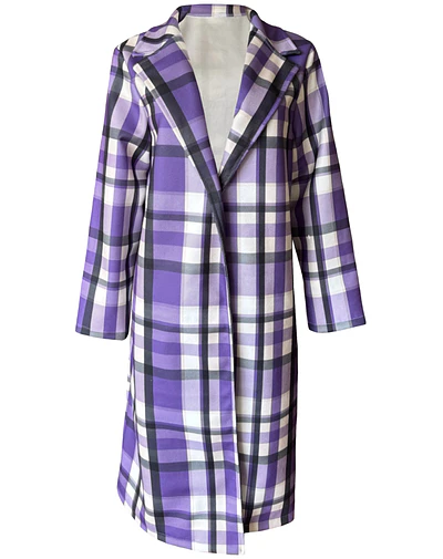 ABRIGO RENATA BRITANIA TARTAN LILA