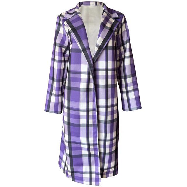 ABRIGO RENATA BRITANIA TARTAN LILA