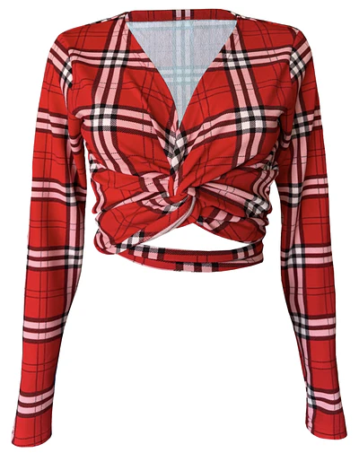 TOP AMELIA MANGAS LARGAS CUADRILLE ROJO 