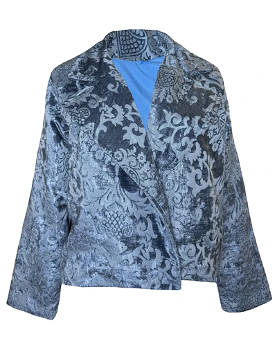 CHAQUETA ISADORA BROCATO TERCIOPELO BARROCO BLUE 