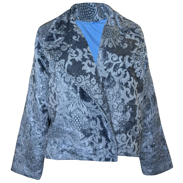 CHAQUETA ISADORA BROCATO TERCIOPELO BARROCO BLUE 