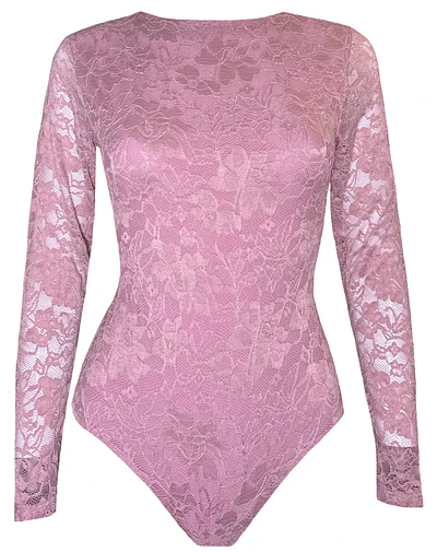 BODY VERONA ENCAJE PALO ROSA