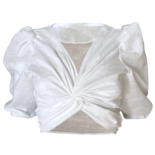 TOP OPHELIA BRODERIE BLANCO