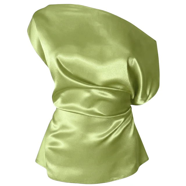 TOP LORETO SATIN VERDE 