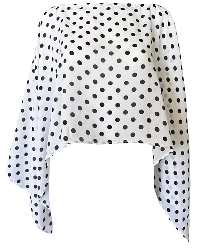 CAPA TIFFANY GASA POLKA DOTS WHITE 