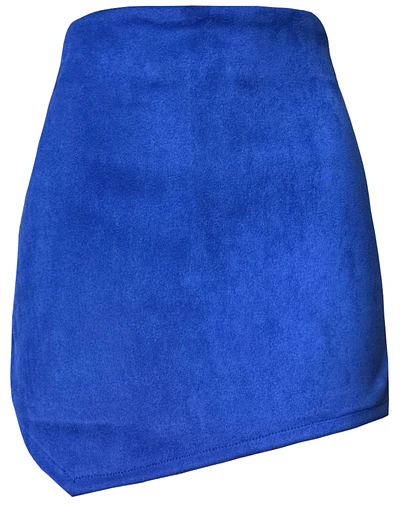 FALDA SHORT MORELIA GAMUZA AZUL