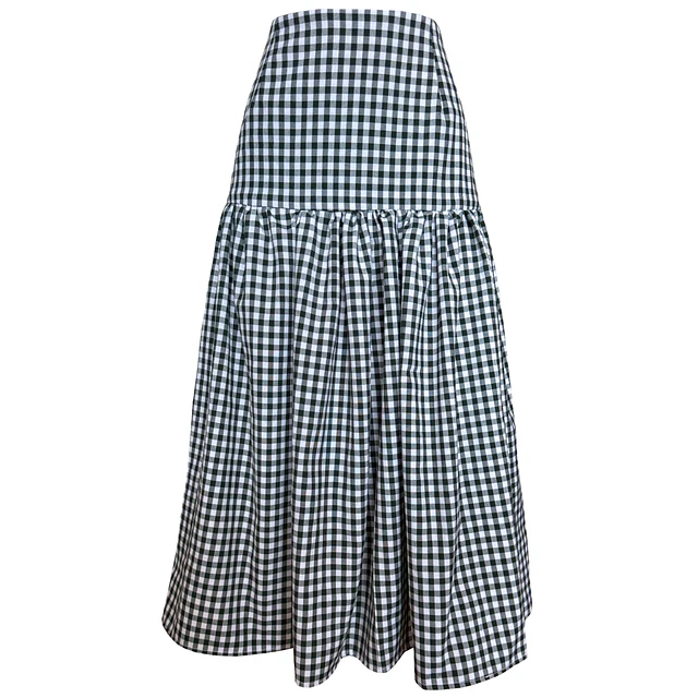 FALDA BRIGITTE VICHY VERDE OSCURO