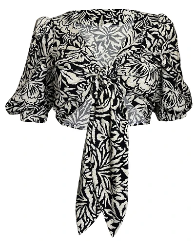 TOP FELICIA FLORECER BLACK AND WHITE 