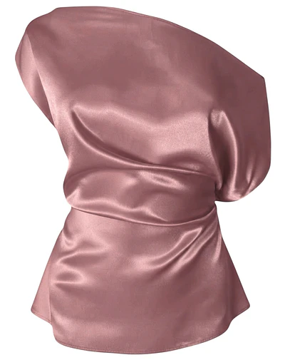TOP LORETO SATIN MALVA