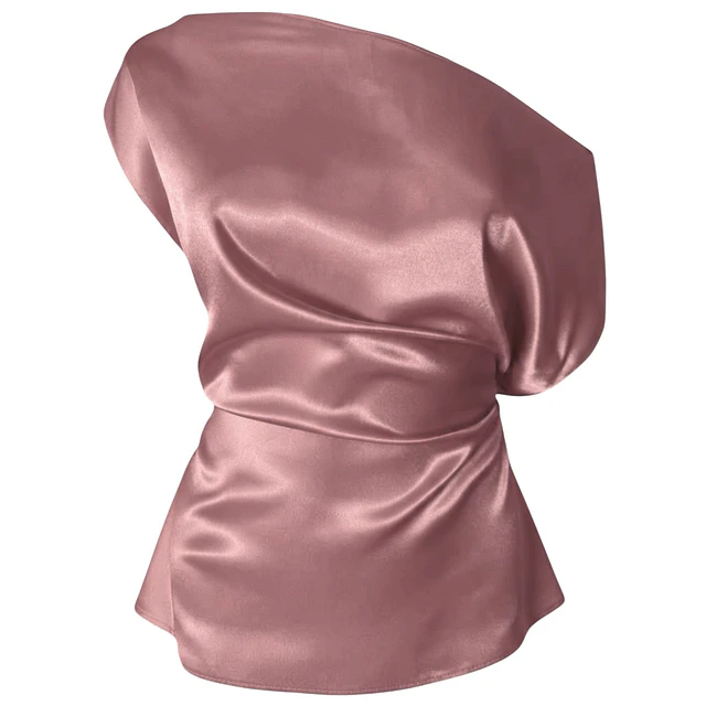 TOP LORETO SATIN MALVA