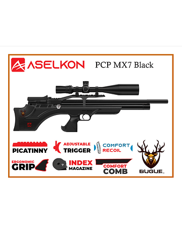 RIFLE PCP ASELKON MX7 BLACK 5.5 MM