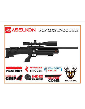 RIFLE PCP ASELKON MX8  BLACK 5.5 MM