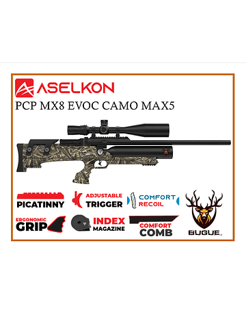 RIFLE PCP ASELKON MX8 EVOC CAMO MAX 5.5 MM